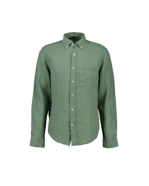 Gant Leinen Freizeithemd in Green für Herren