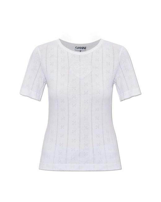 Ganni White T-Shirts