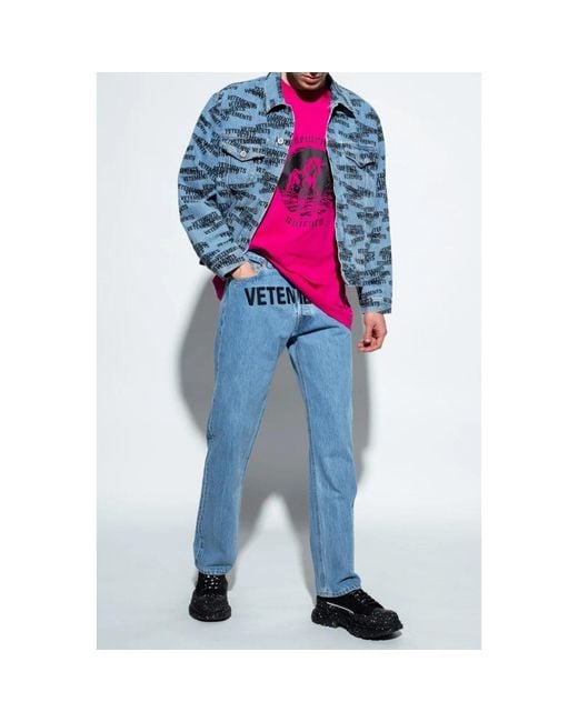 Vetements Blue Denim Jackets for men