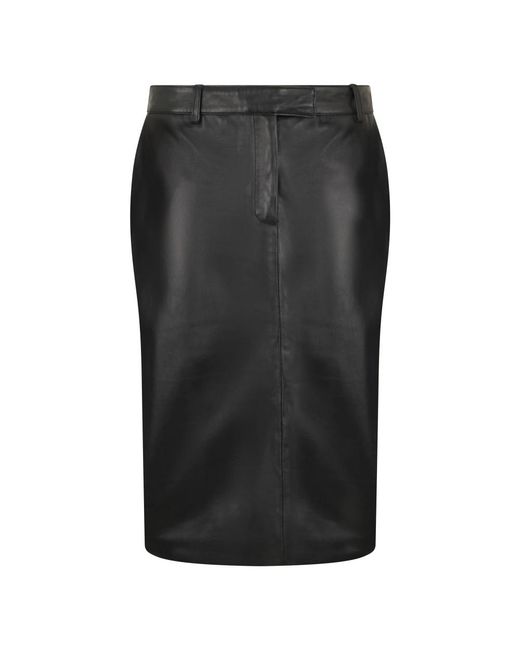GIUSEPPE DI MORABITO Black Leather Skirts