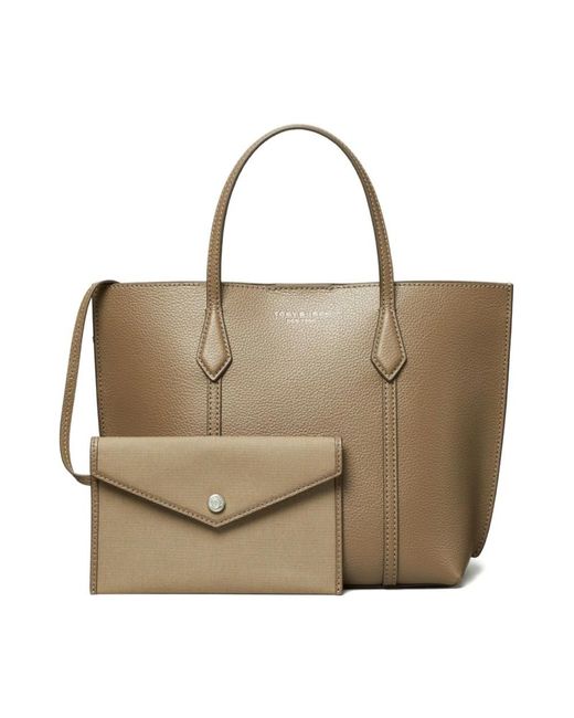 Tory Burch Natural Graue Tauben Taschen Mit Abnehmbarer Tasche