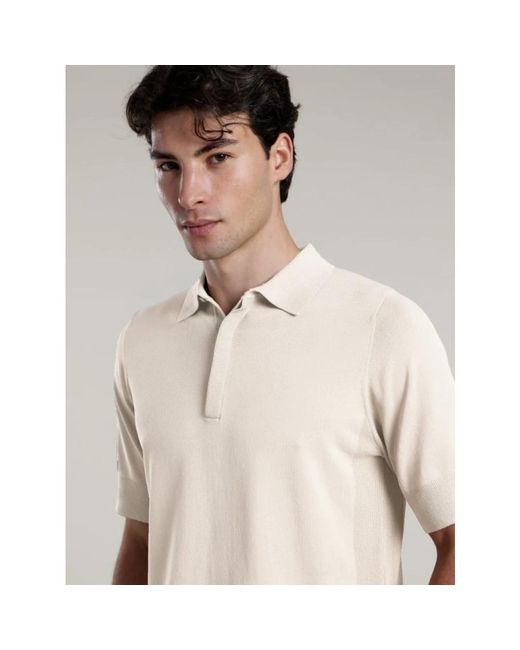 Aeden Tops ,Nickos Knit Polo in het White voor heren