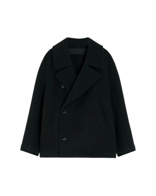 Lemaire Black Double-Breasted Coats for men