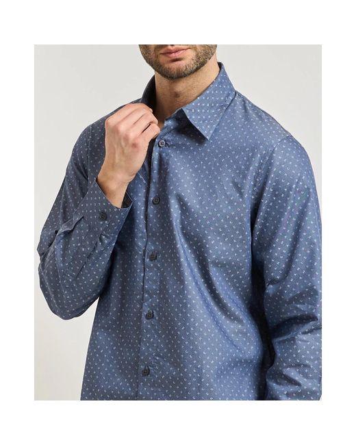 ARMANI EXCHANGE Blue Casual Shirts for men