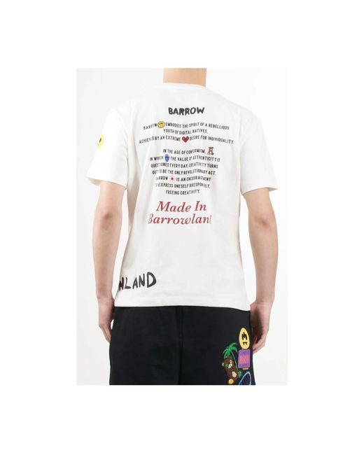 Barrow Kurzarm Mode T-Shirt in White für Herren