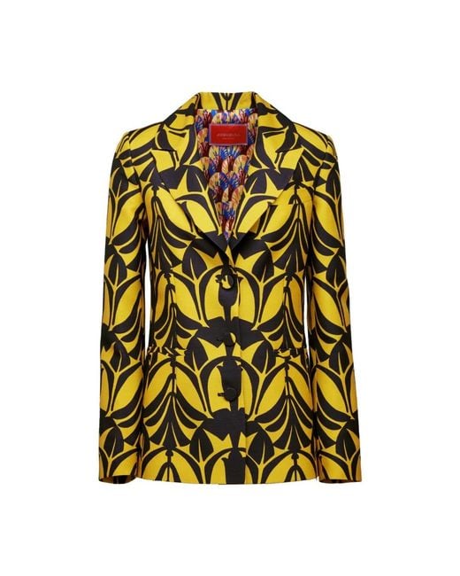 Blazer Estampado 24/7 LaDoubleJ de color Yellow