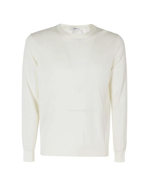 Kangra White Round-Neck Knitwear for men