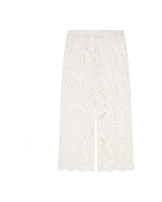 Emporio Armani White Wide Trousers