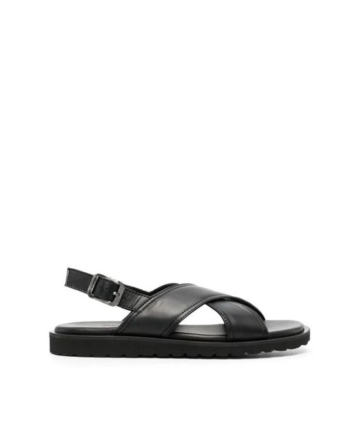 Baldinini Black Flat Sandals for men