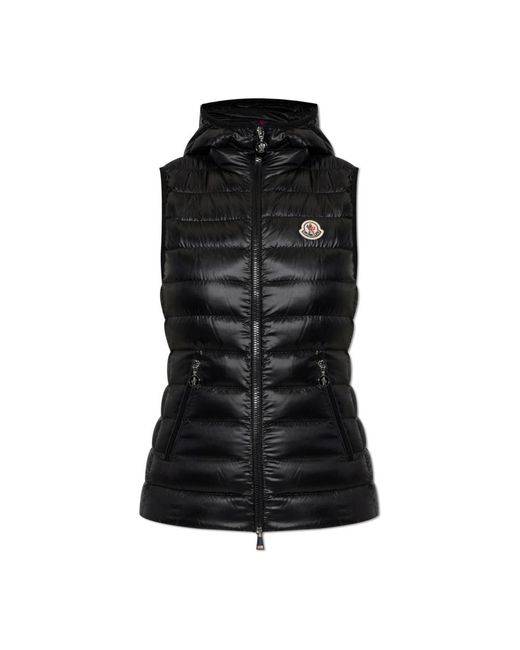 Moncler Jassen ,Zwart ,Polyester Glygosse Gewatteerd Vest in het Black