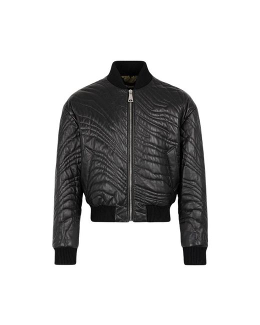 Roberto Cavalli Black Bomber Jackets for men
