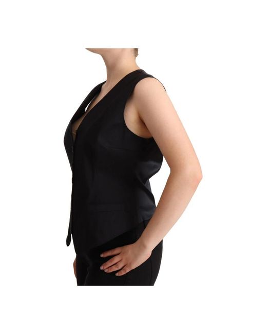 Dolce & Gabbana Black Vests