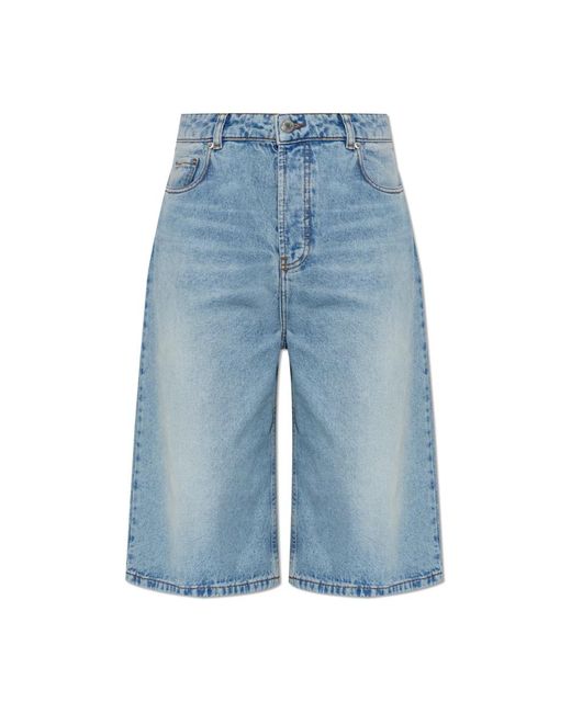 AMI Blue Denim Shorts for men