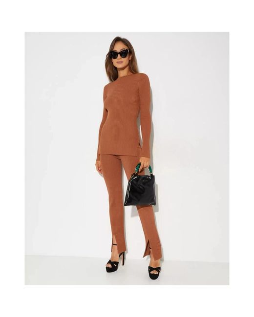 Nanushka Brown Slim-Fit Trousers