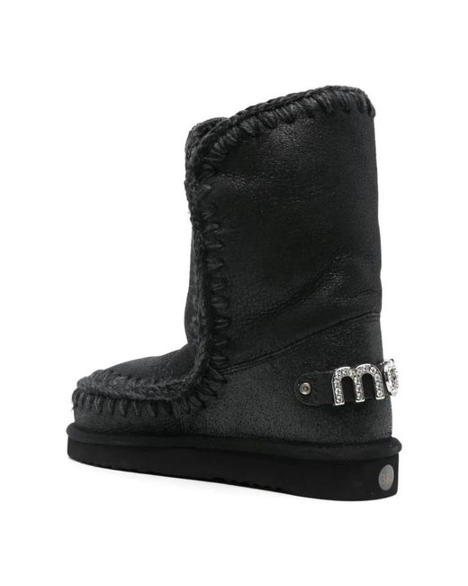 Mou Black Winter Boots
