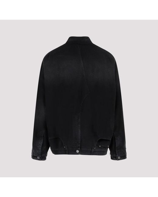 Balenciaga Black Denim Jackets for men