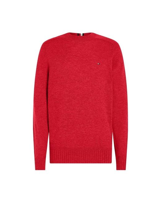 Tommy Hilfiger Red Round-Neck Knitwear for men