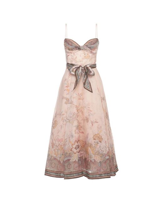 Midi Dresses Zimmermann de color Pink