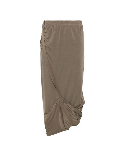 Midi Skirts Helmut Lang de color Brown