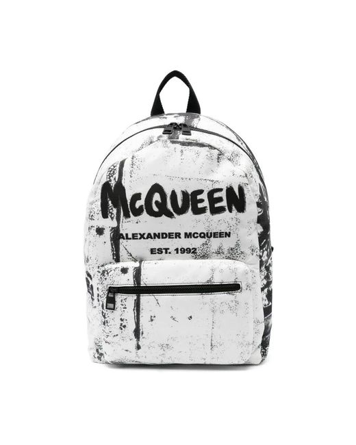 Alexander McQueen Metropolitan Rucksack Schwarz/Weiß in Gray für Herren