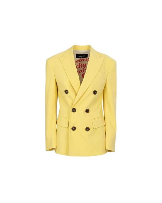 DSquared² Yellow Blazers
