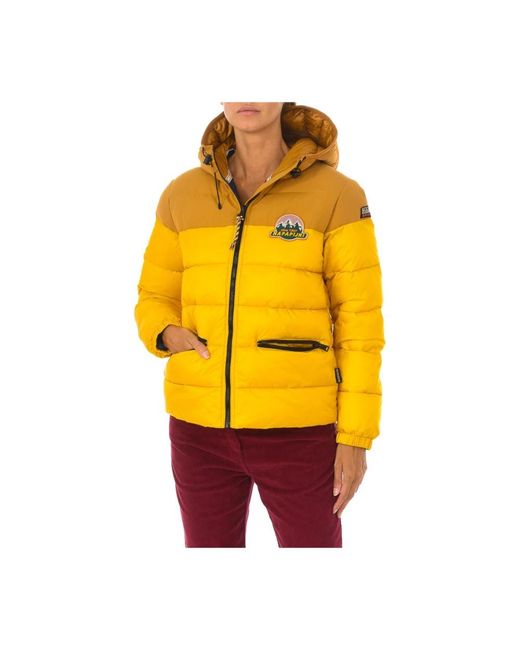 Napapijri Yellow Down Jackets for men