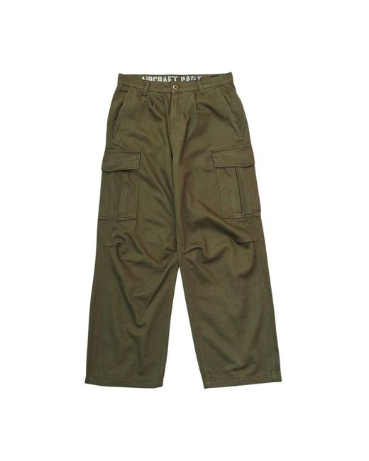 Alpha Industries Green Straight Trousers for men