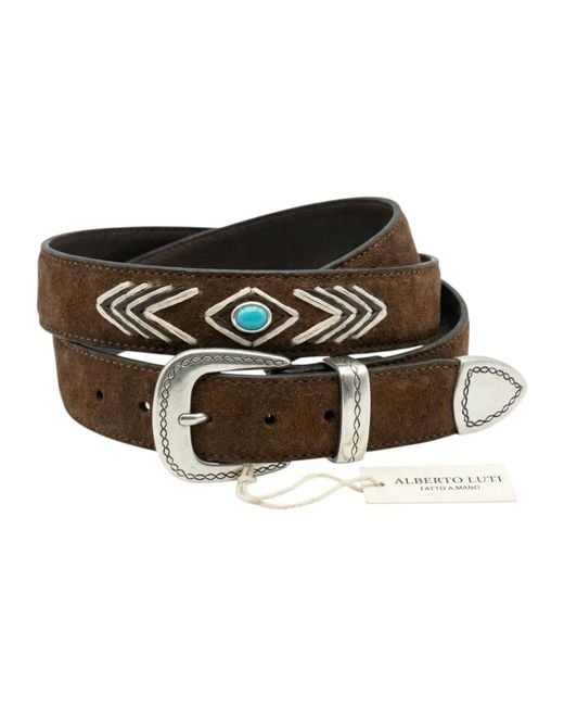 Alberto Luti Brown Belts for men