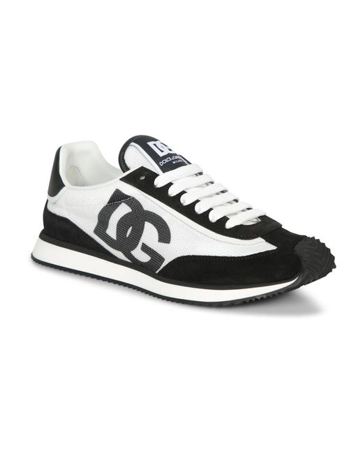 Dolce & Gabbana Weiße Sneakers Zeitgemäße Eleganz in Black für Herren