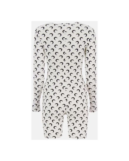 MARINE SERRE White Playsuits