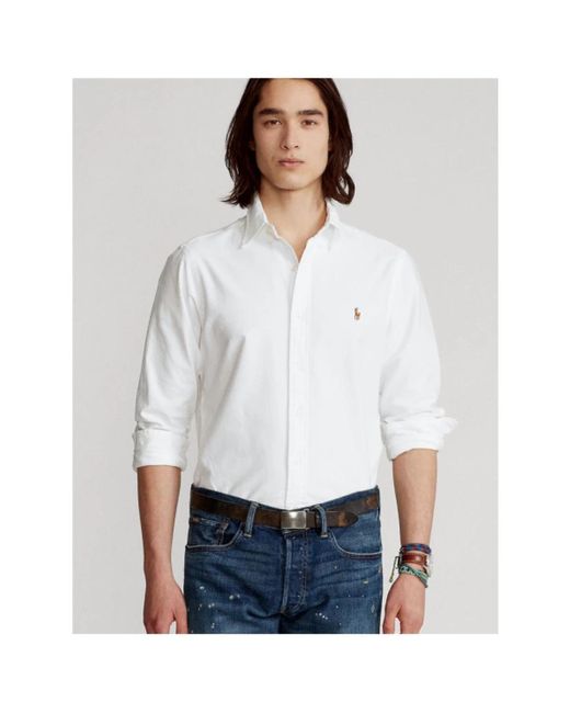 Polo Ralph Lauren White Formal Shirts for men
