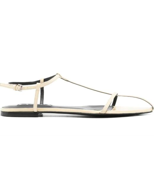 Jil Sander Metallic Flat Sandals