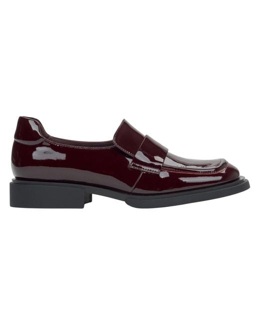 ESTRO Red Burgunder loafers aus patent echtem leder