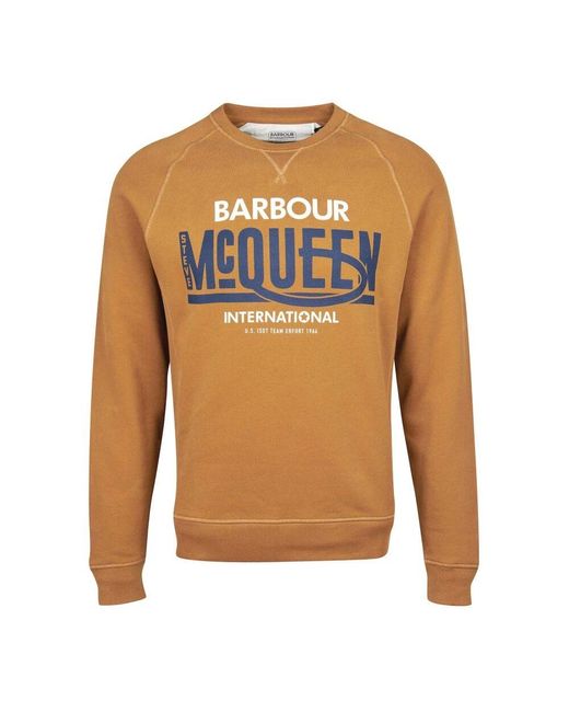 Barbour Randall Crew Sweatshirt Mit Cornelius-Stickerei in Orange für Herren