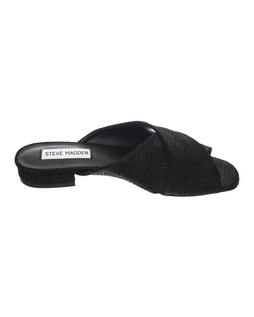 Steve Madden Black Slippers