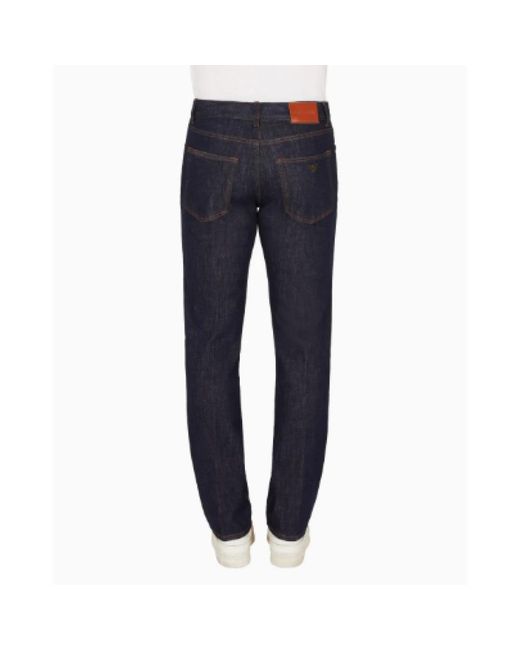 Emporio Armani Blue Straight Fit Jeans for men