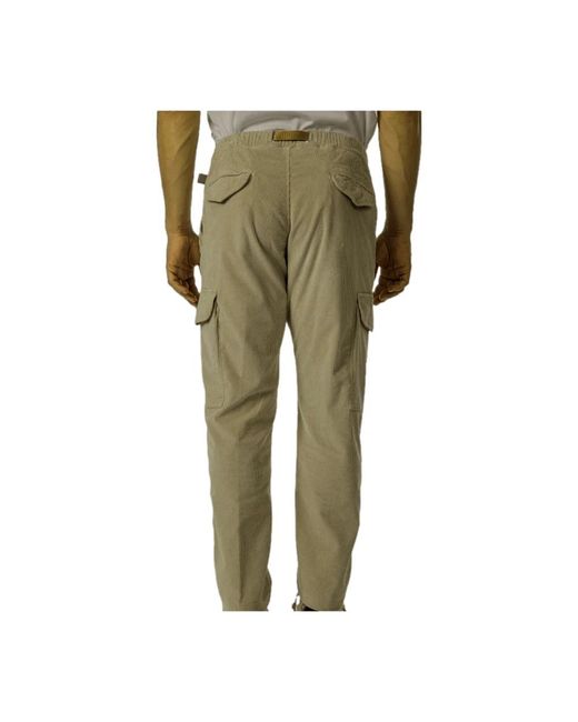 White Sand Green Slim-Fit Trousers for men