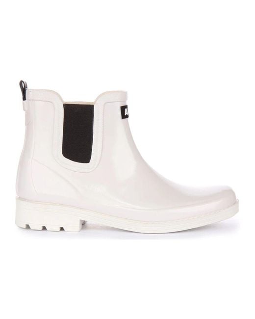 Aigle White Chelsea Boots
