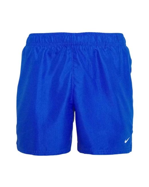 Nike Blaue beachwear-shorts mit swoosh-print in Blue für Herren