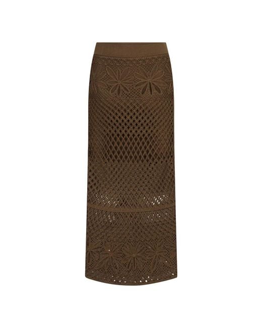 Pinko Brown Midi Skirts