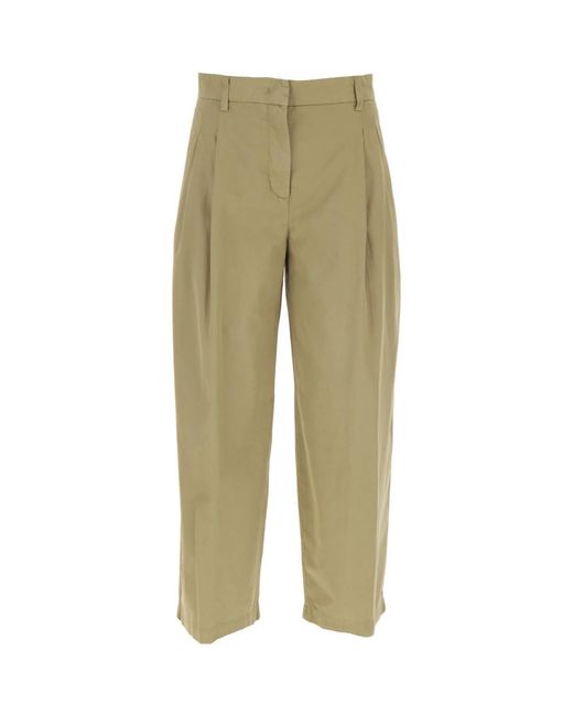 Aspesi Green Cropped Trousers
