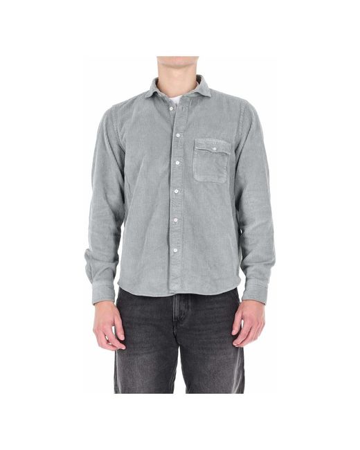 Finamore 1925 Gray Casual Shirts for men