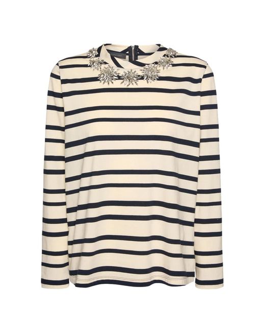Elena Miro White Long Sleeve T-Shirts