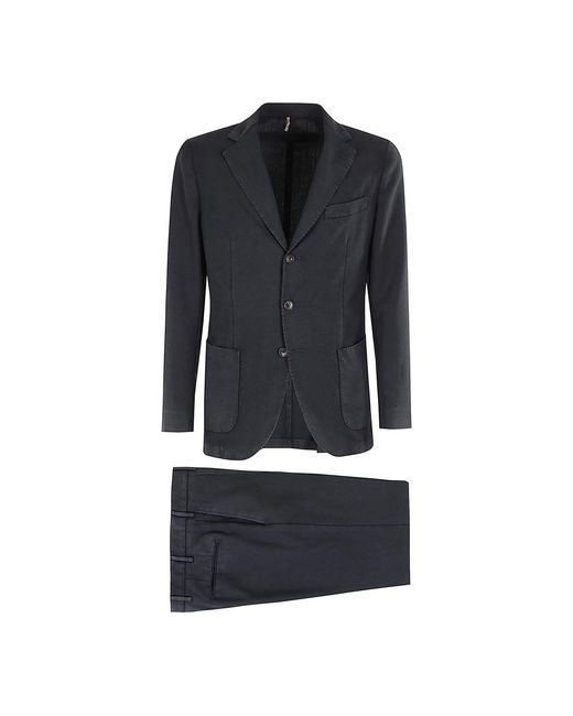 Santaniello Black Single Breasted Suits for men