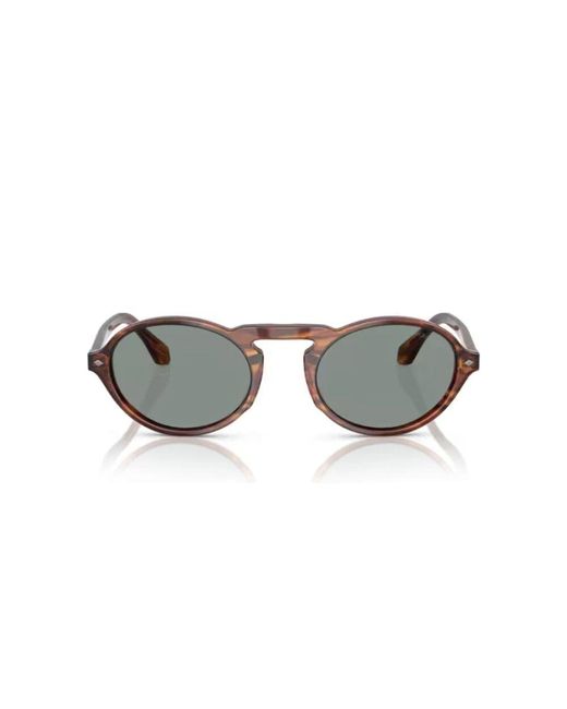 Giorgio Armani Gestreifte braun/blau sonnenbrille in Gray für Herren