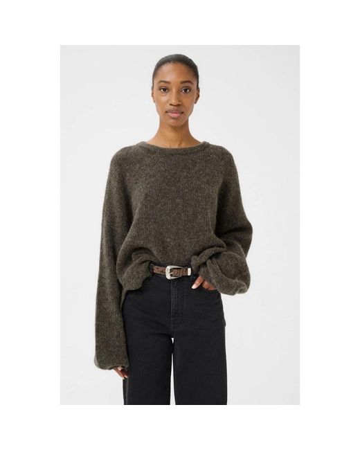Gestuz Brown Round-Neck Knitwear