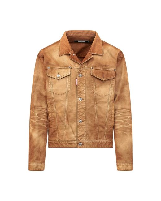 Denim Jackets DSquared² pour homme en coloris Brown