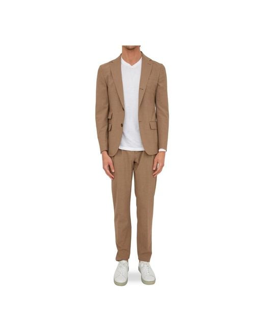 Eleventy Natural Single Breasted Suits for men