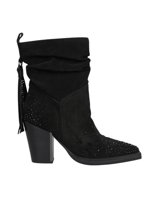 Alma En Pena. Black Cowboy & Biker Boots