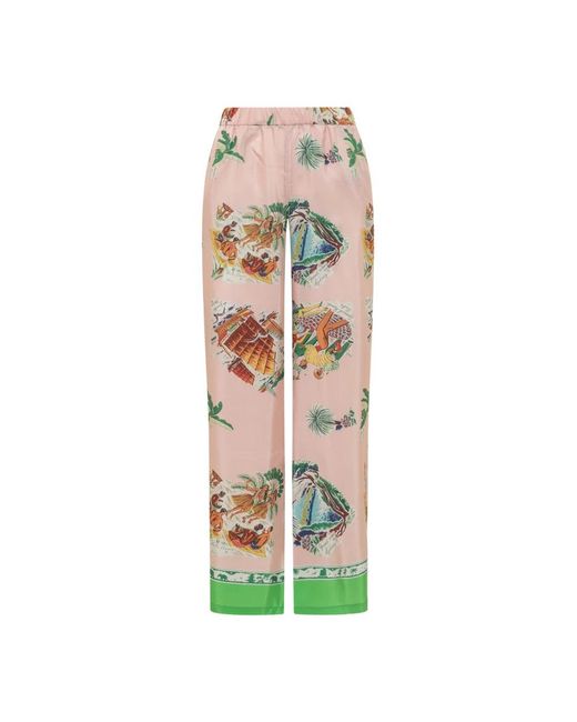 P.A.R.O.S.H. Pink Straight Trousers